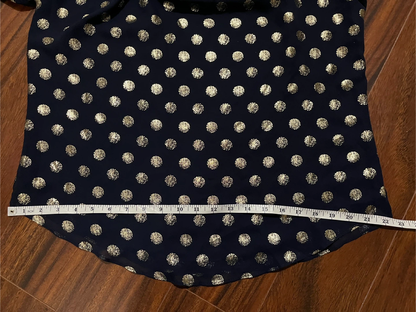 Joseph Ribkoff women’s 6 polka dot blouse, midnight blue gold - photo 5