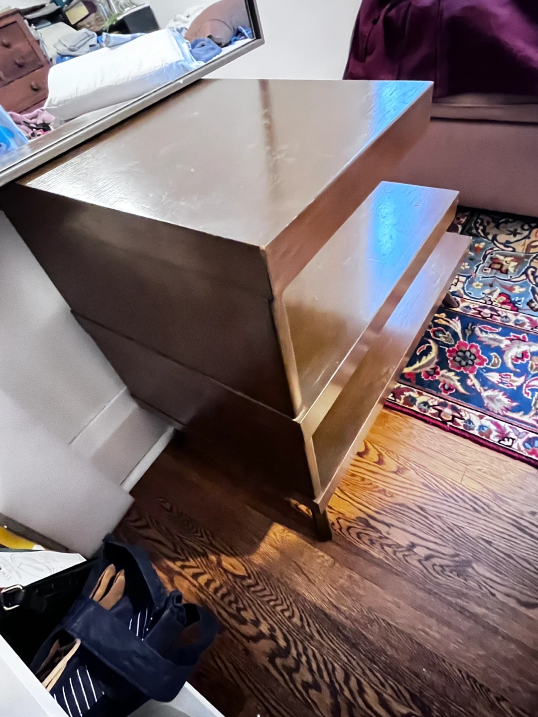 Brown Wooden bedside Table - photo 5