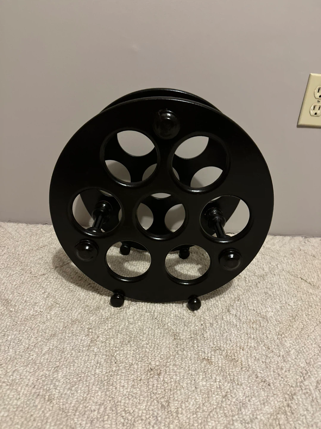 Black Wood Wine Rack