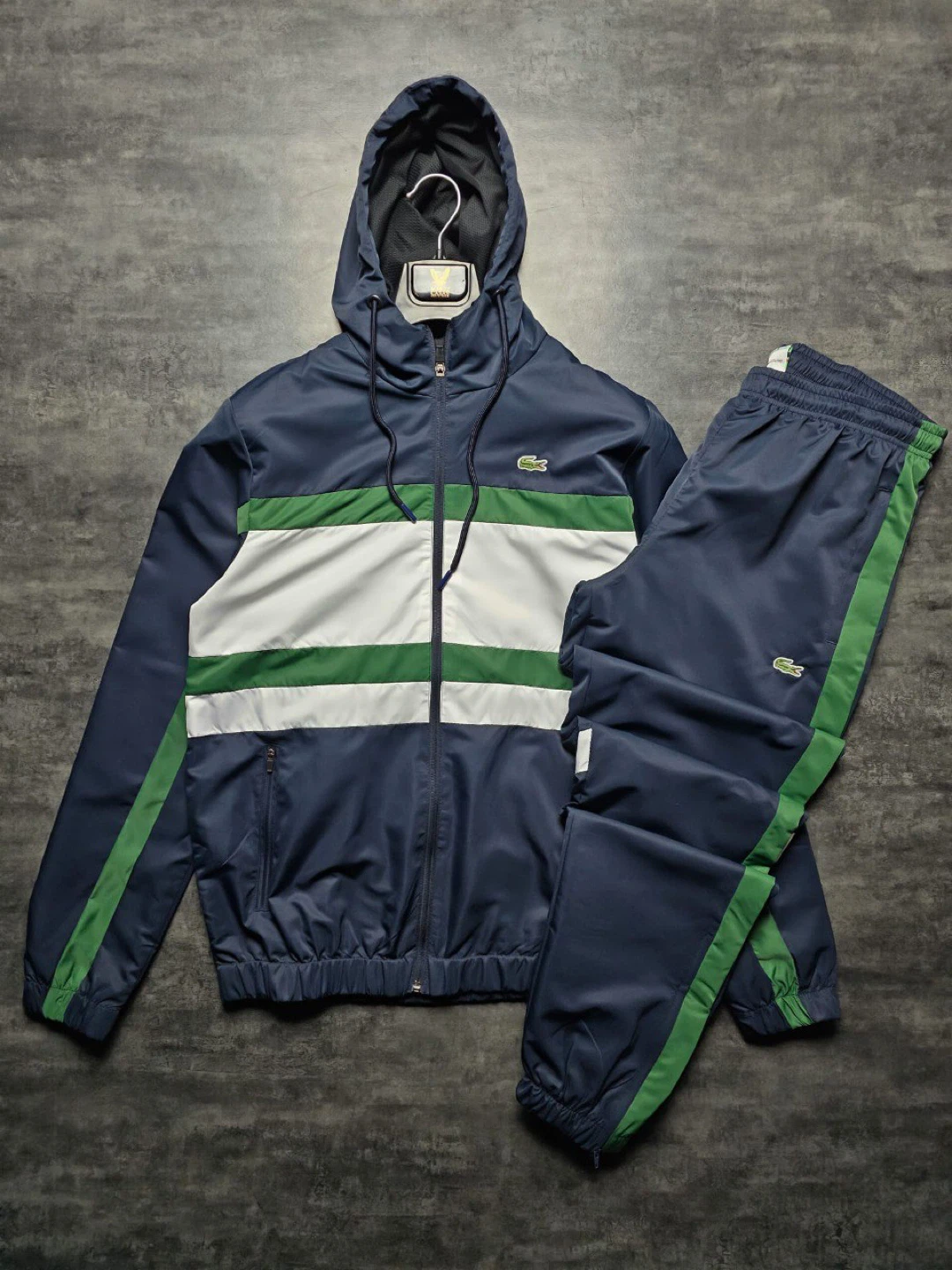 Lacoste Tracksuit - Navy & White - Size Unknown