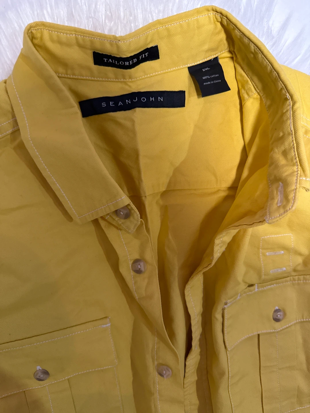 Sean John Yellow Tailored Fit Shirt - XXL - photo 2
