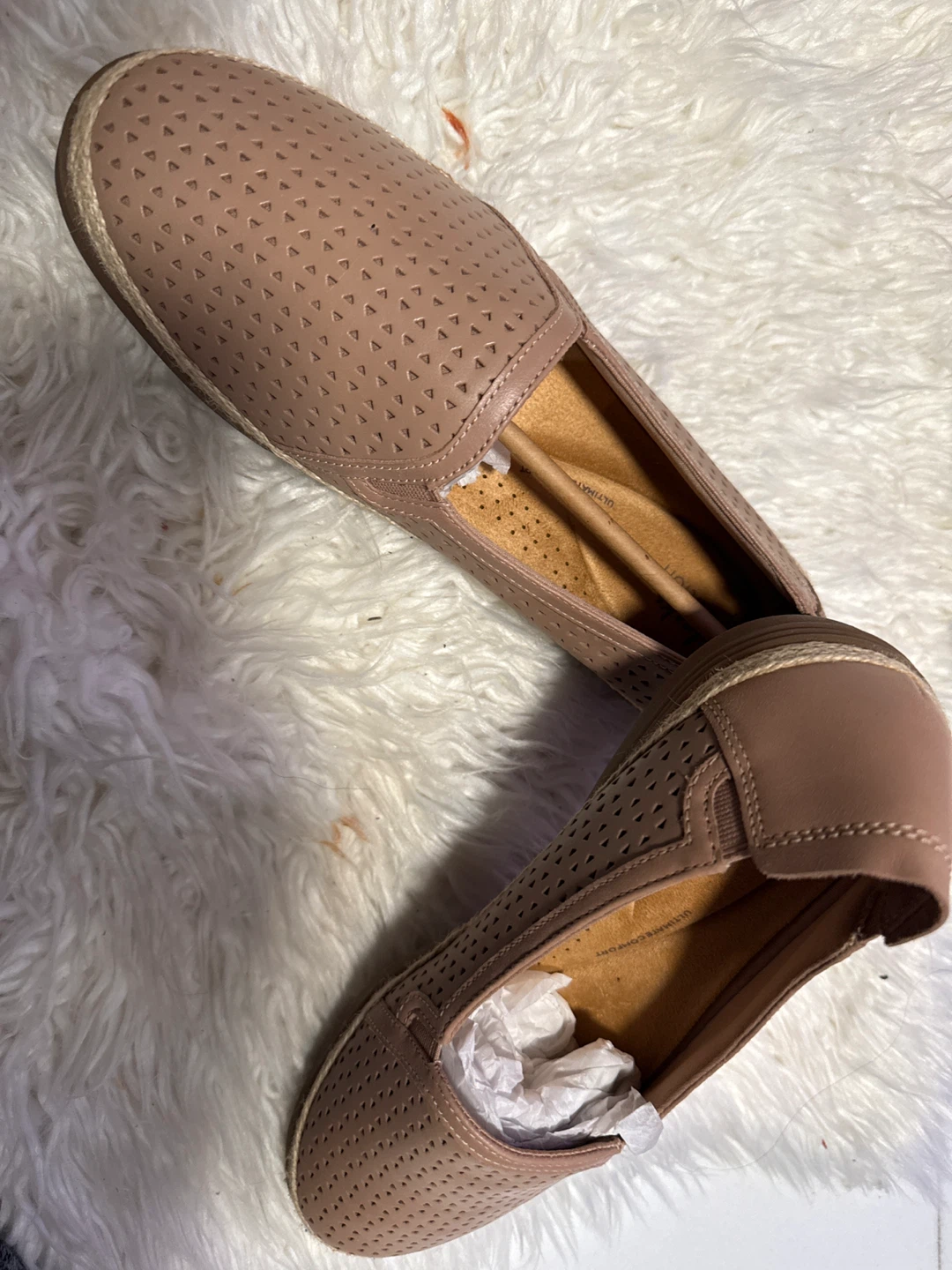 Clarks Collection Beige Leather Slip-On Shoes - US 11M - photo 3
