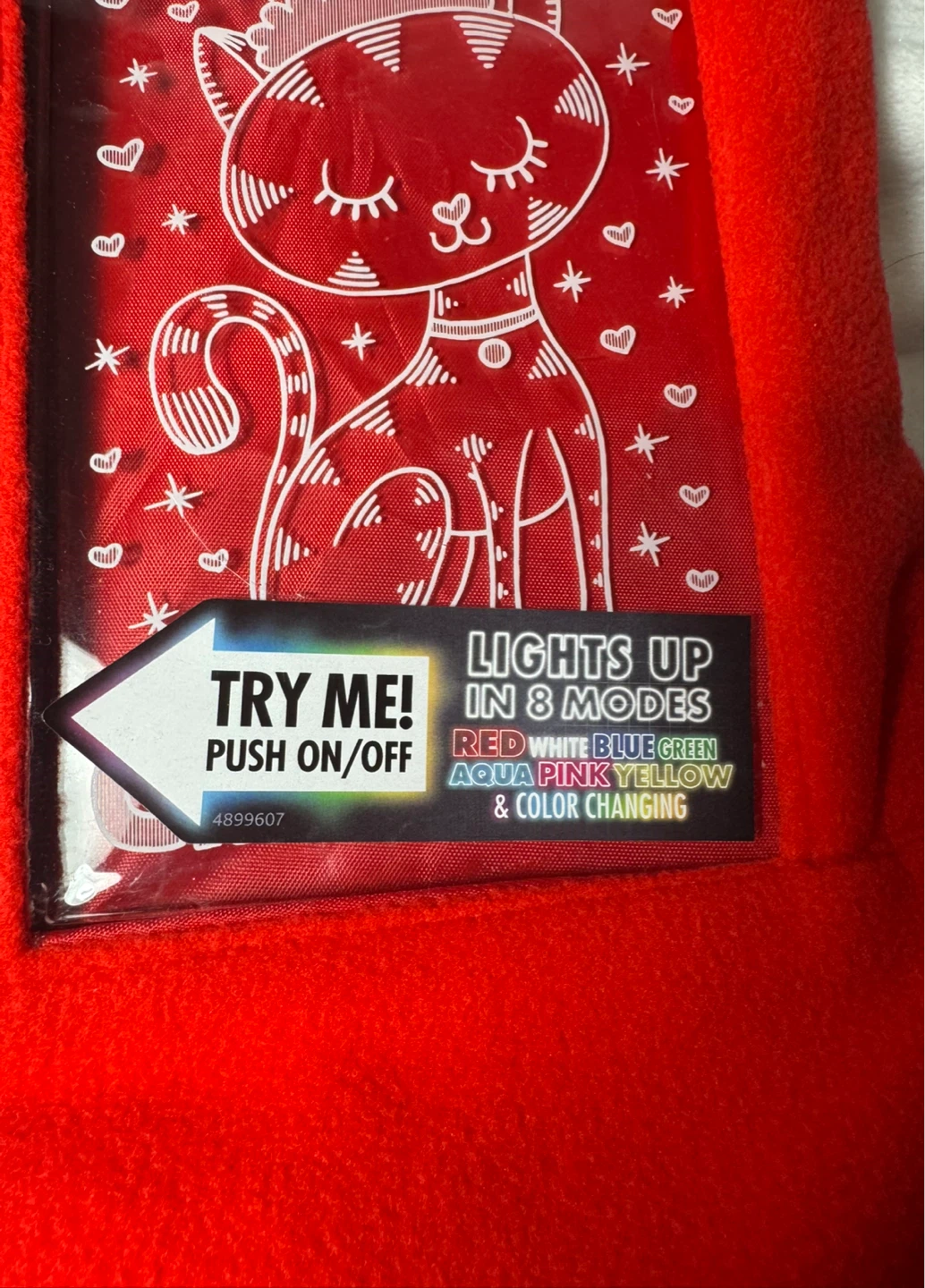 NEW Yew Stuff Meowy Christmas Stocking - Lights Up! - photo 4