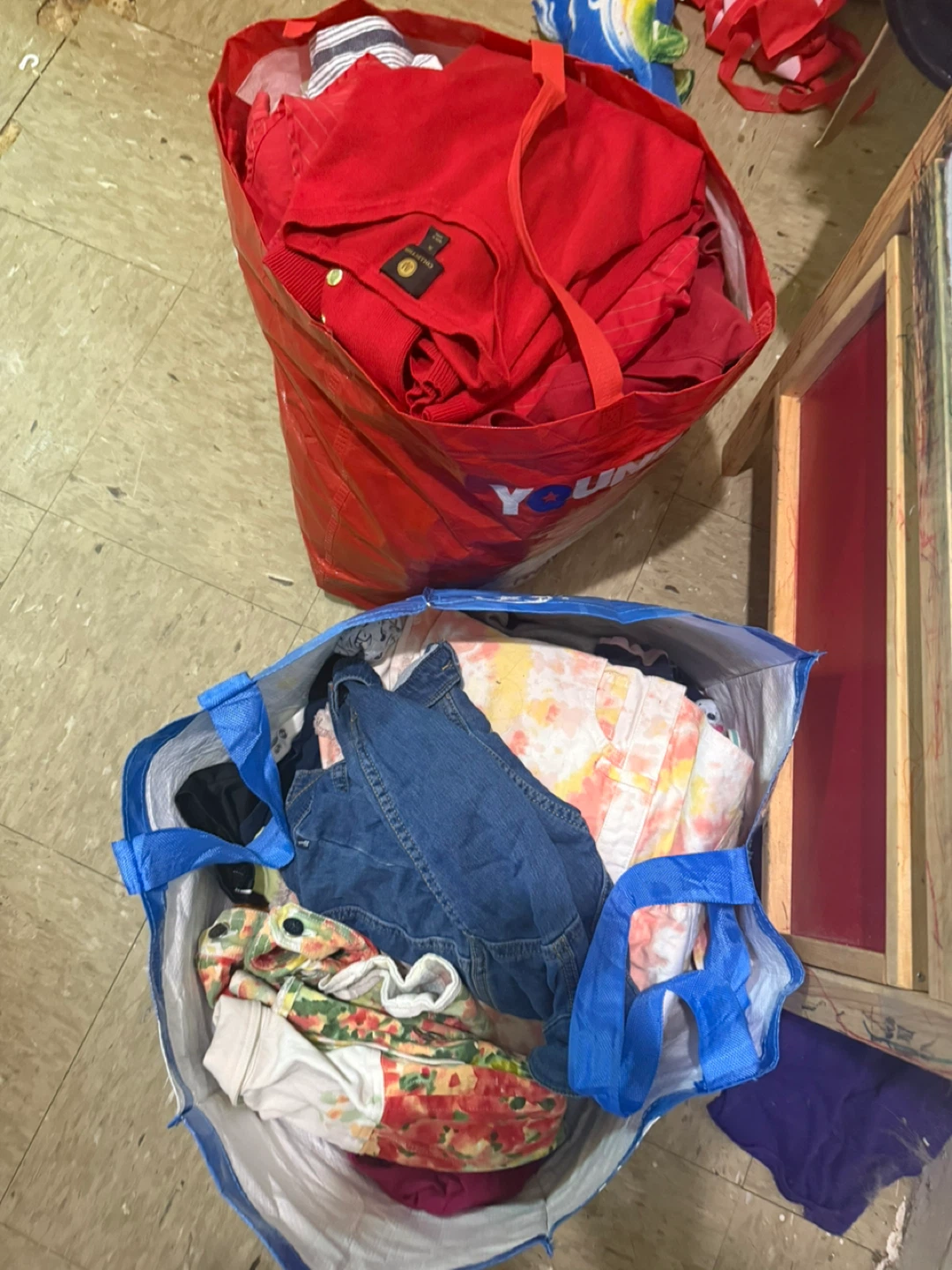 Bag of assorted clothing