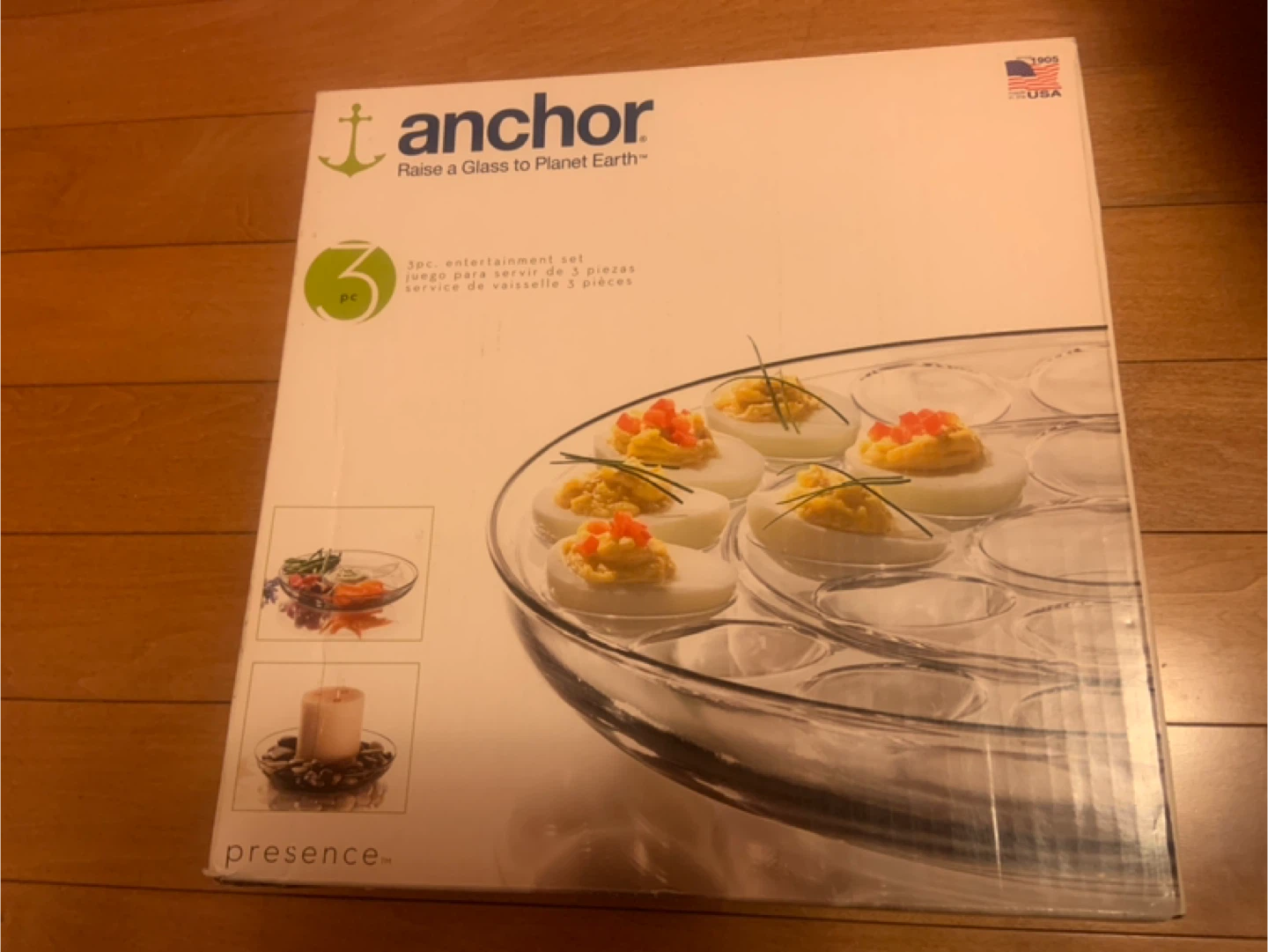 Anchor 3-Piece Entertainment Glass Set - New in Box!