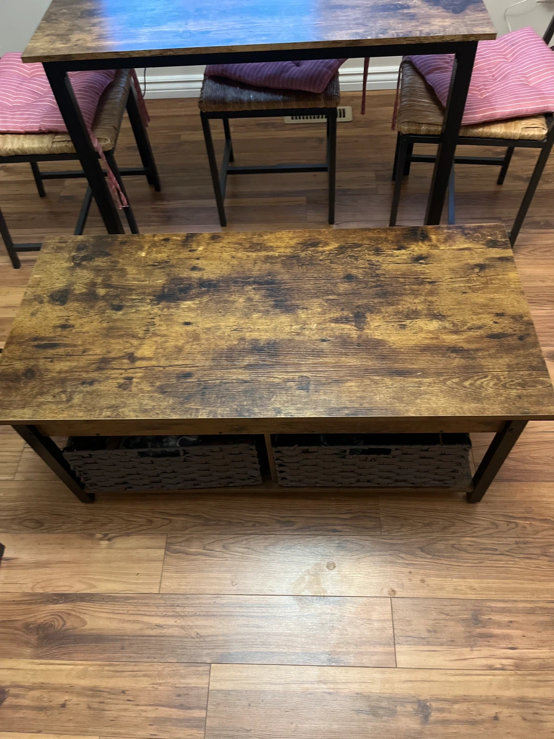 Rustic Brown Coffee Table with Storage - photo 3