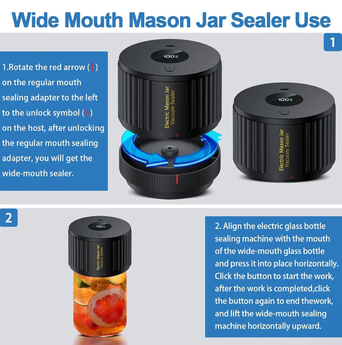 New Electric Mason Jar Vacuum Sealer - photo 4