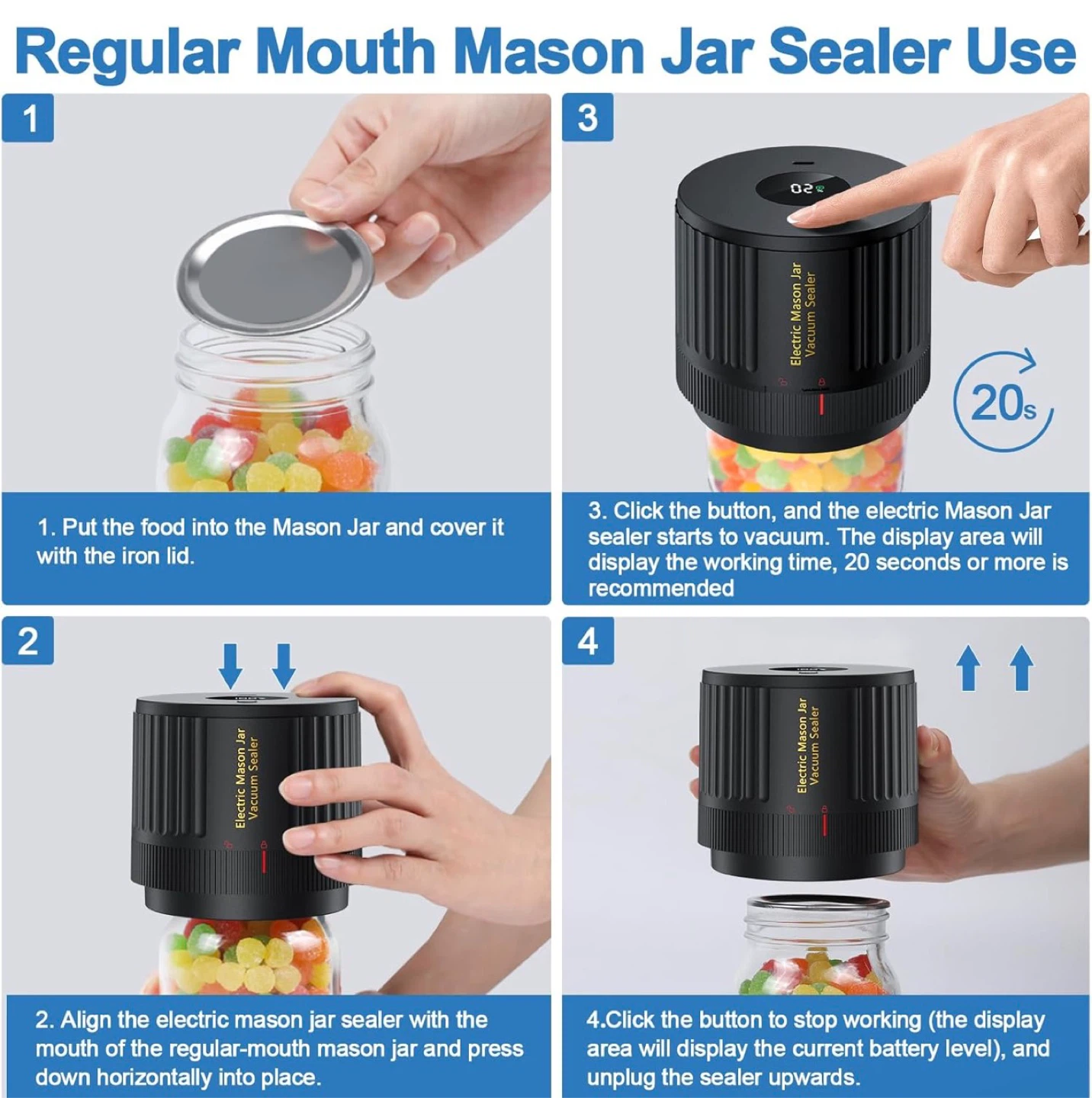 New Electric Mason Jar Vacuum Sealer - photo 3