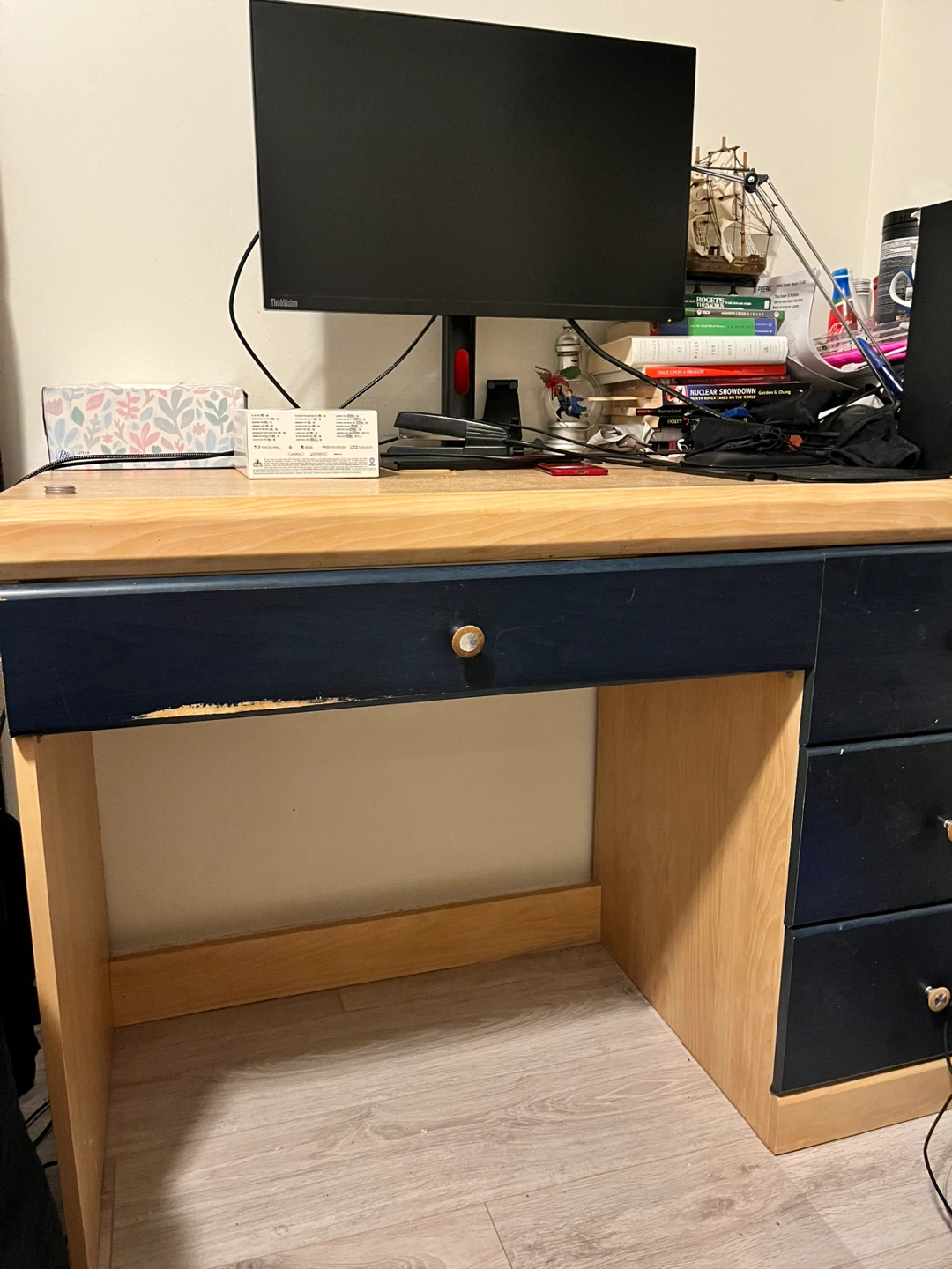 Dresser with Mirror, Desk and Nightstand Set - photo 2