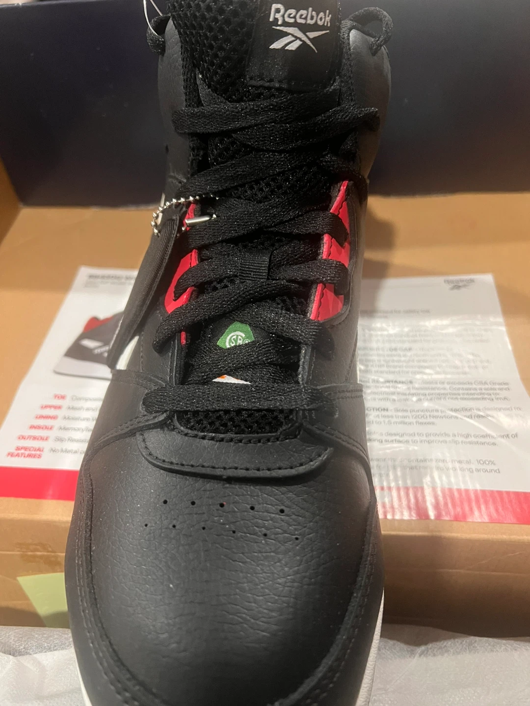 New Reebok BB4500 Work High Top Sneaker - Black/Red - photo 5