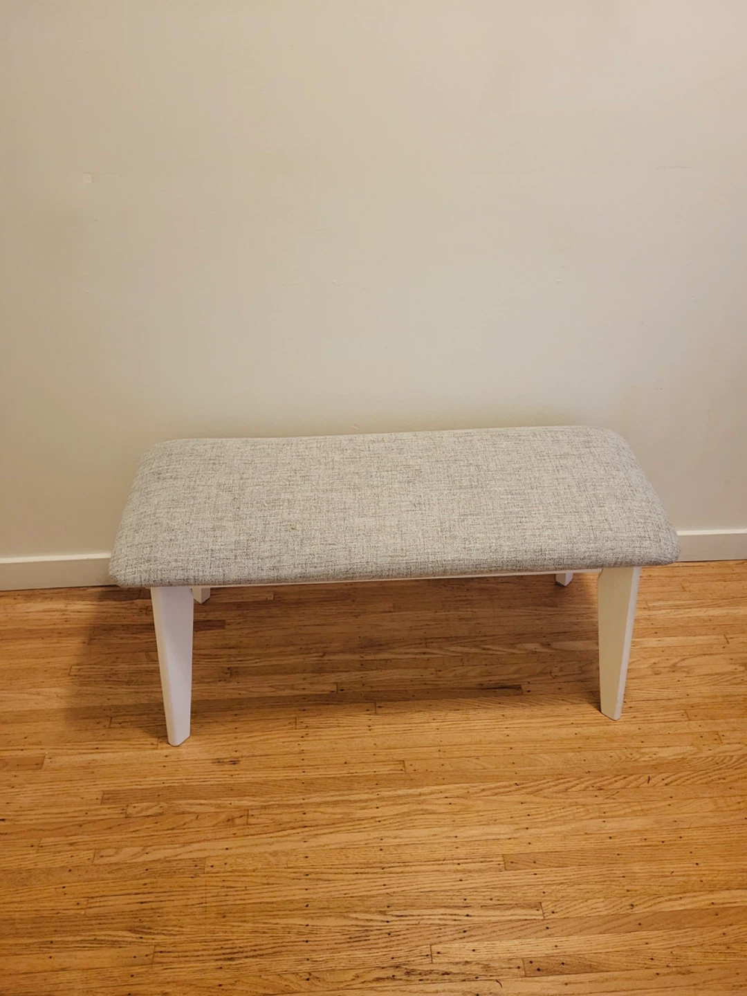 Grey Upholstered Bench - photo 2
