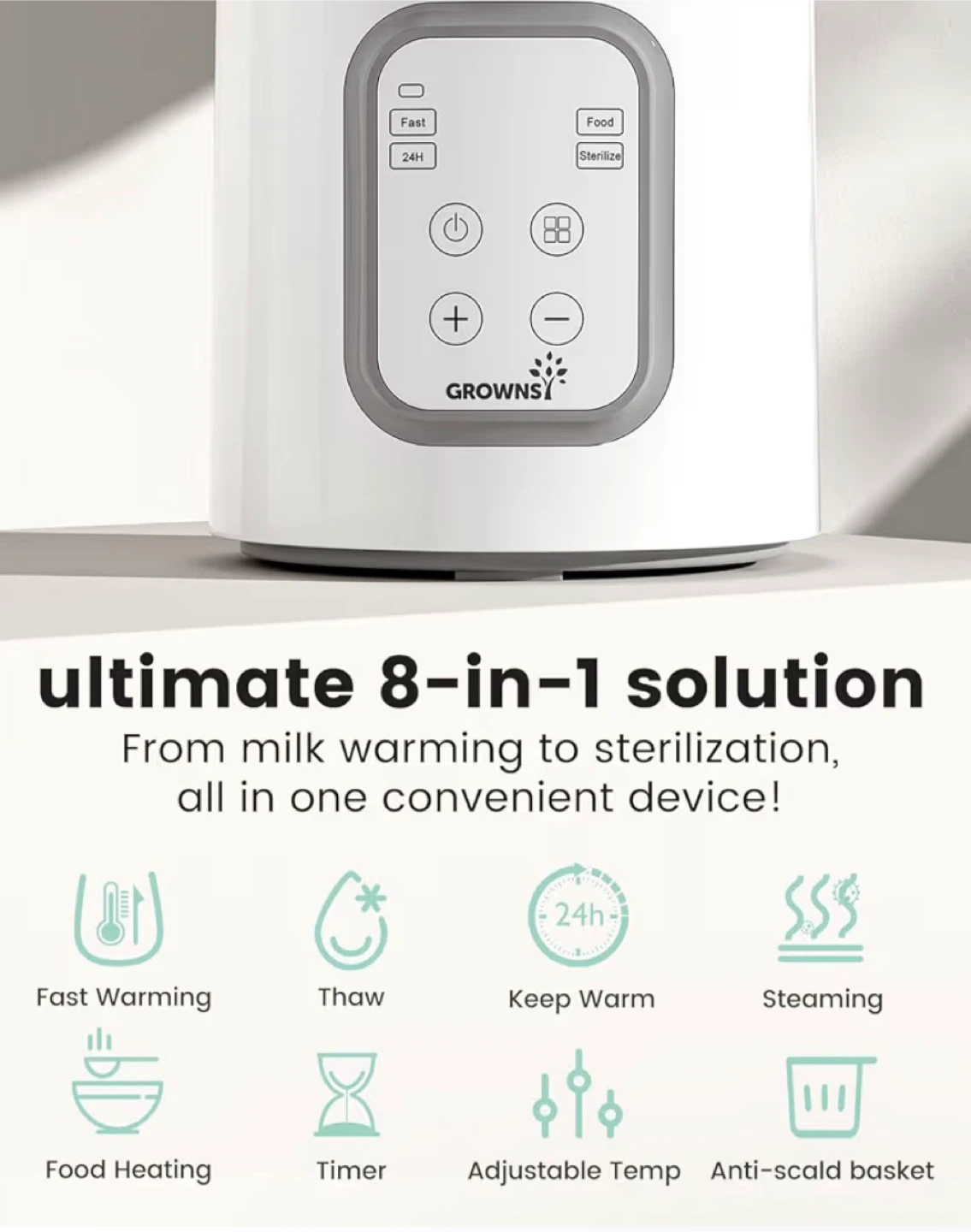 New GROWNSY 8-in-1 Baby Bottle Warmer - photo 2