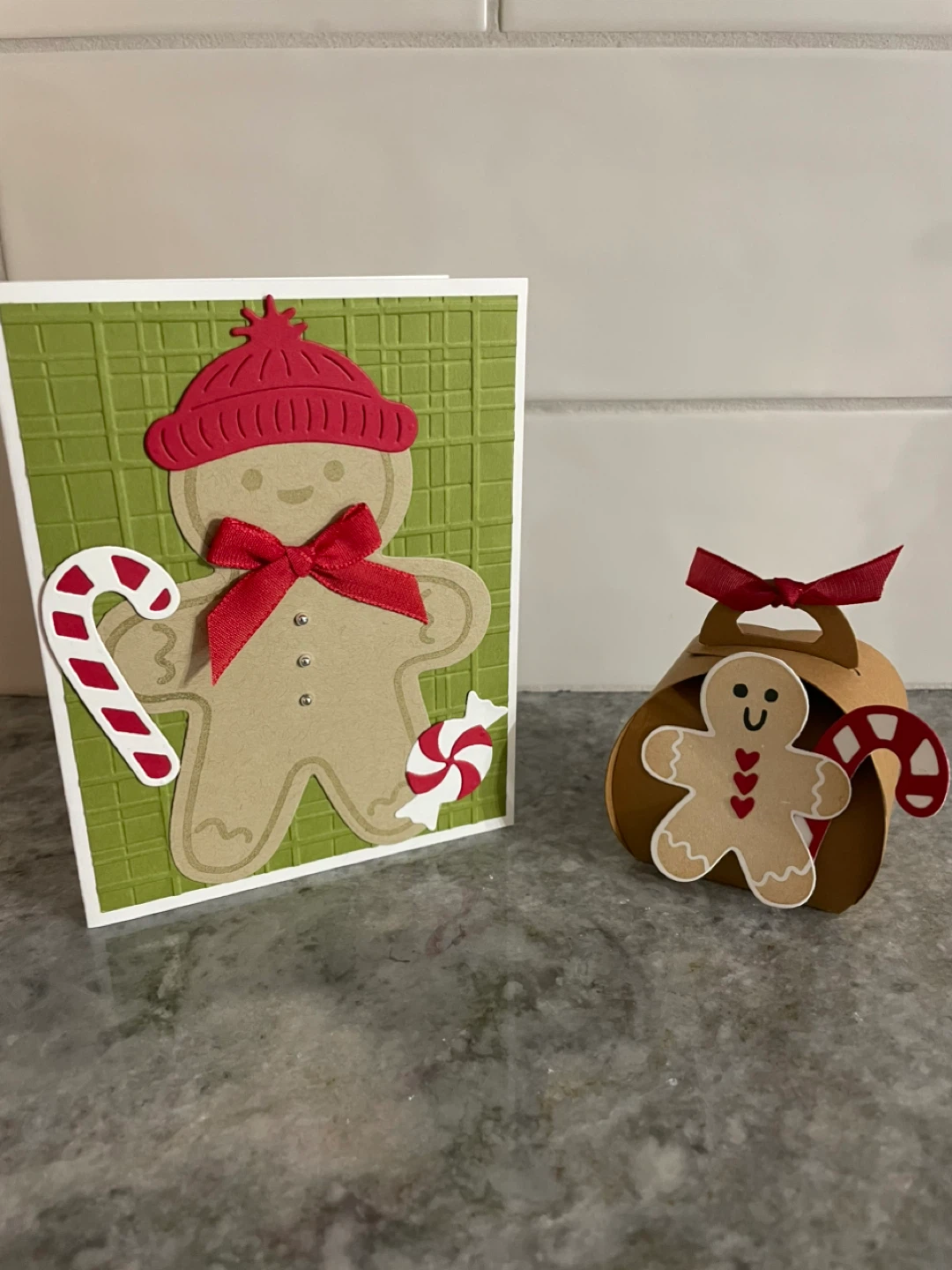 Handmade Gingerbread Card & Gift Box Set - photo 3