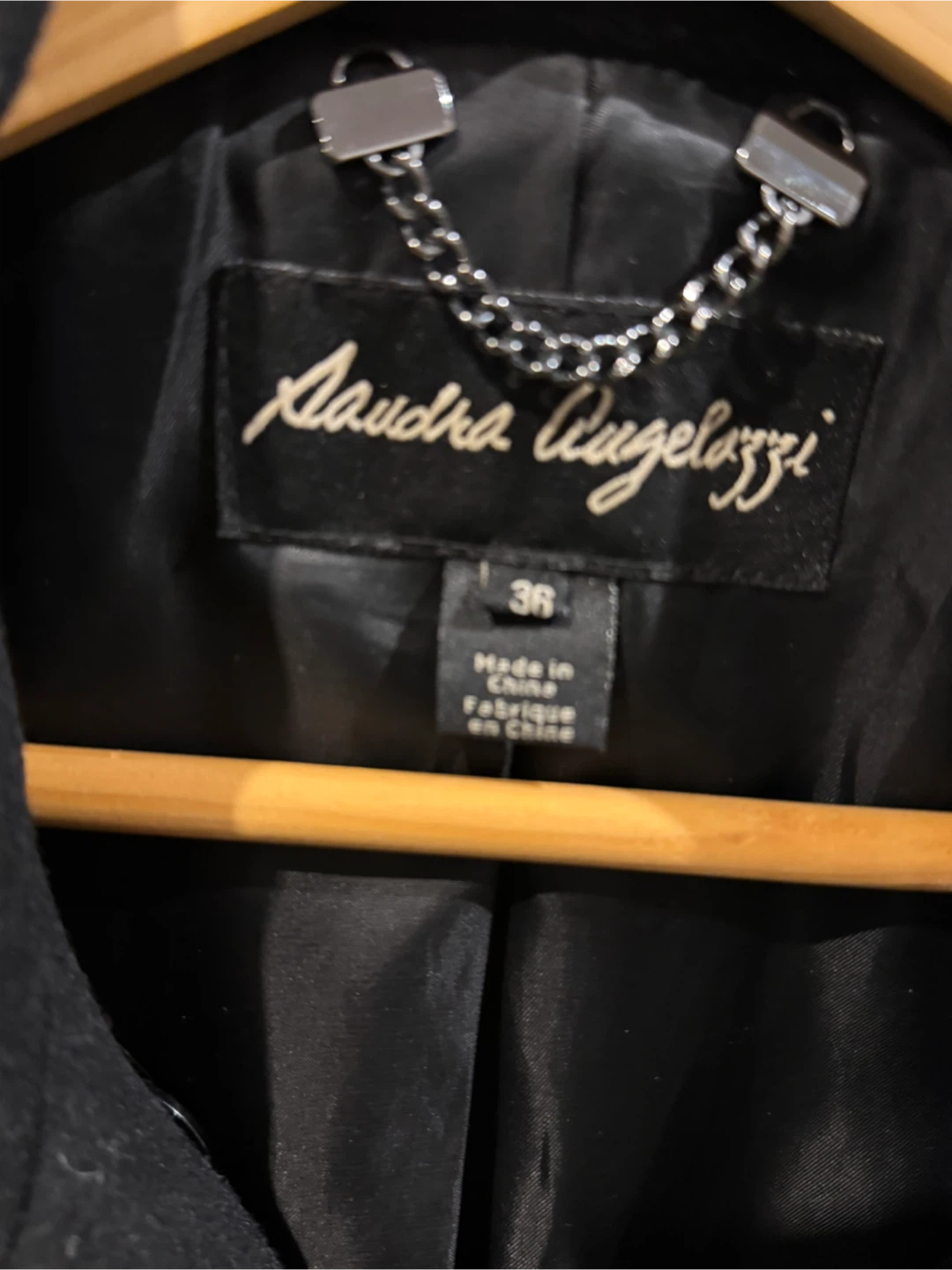 Sandra Angelozzi Black Wool Coat - Size 36 - photo 2