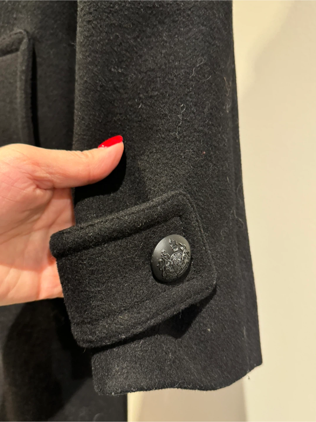 Sandra Angelozzi Black Wool Coat - Size 36 - photo 4