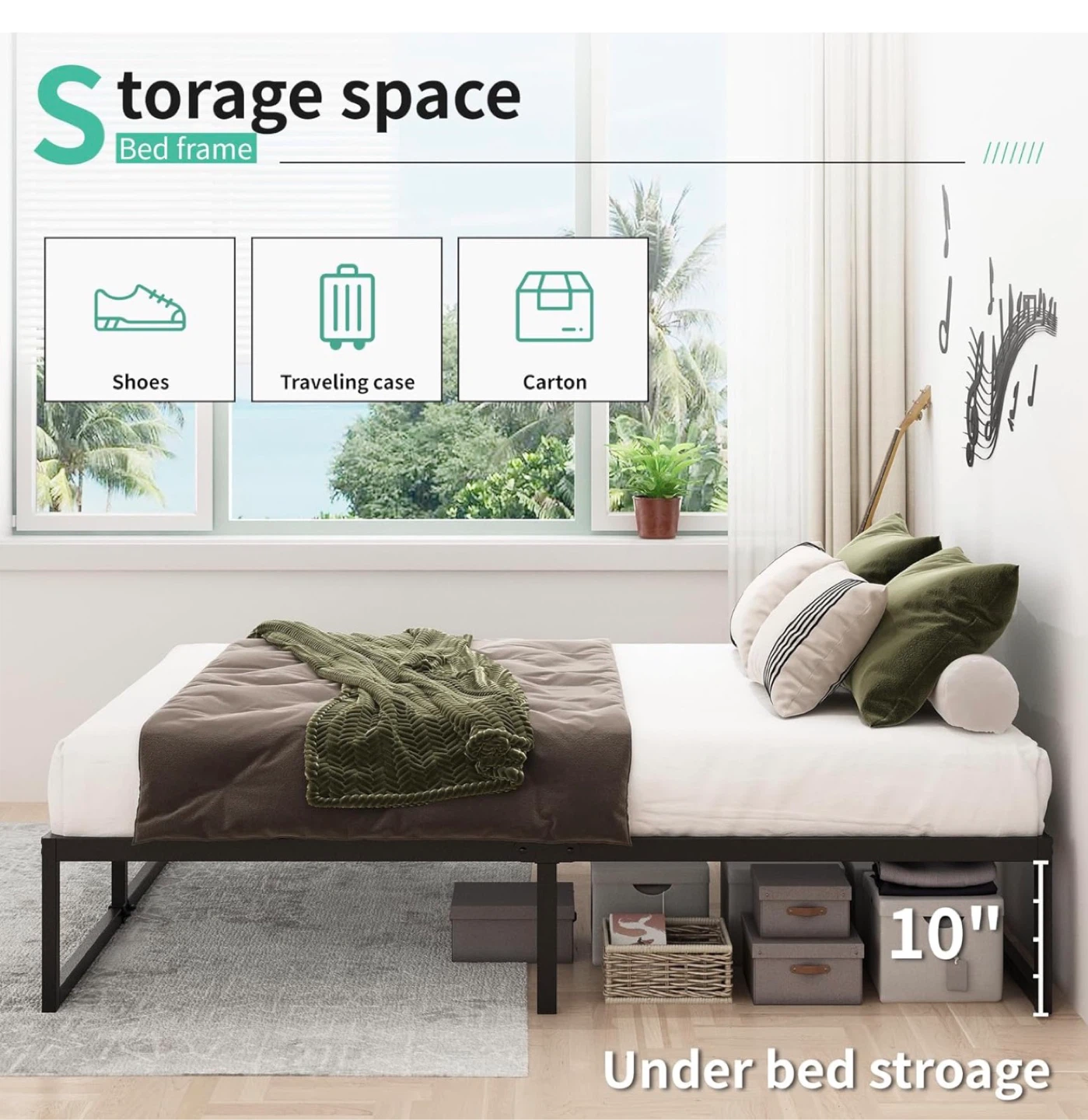 Twin Size Metal Bed Frame - photo 3