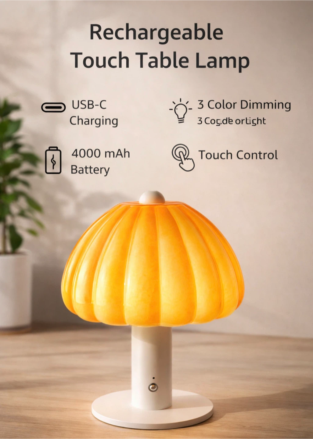 New FANHAO FH-3 LED Table Lamp - Orange - photo 2