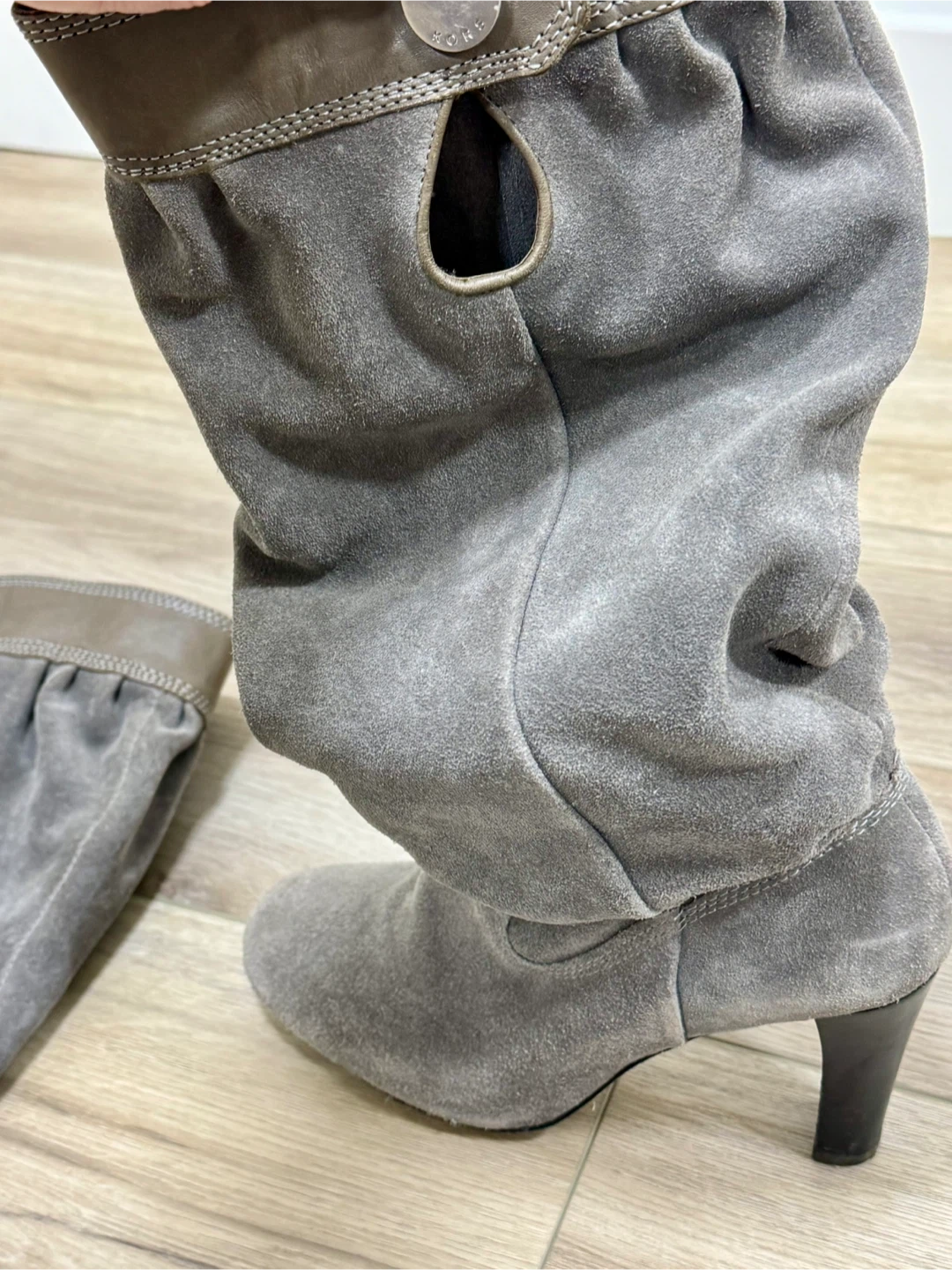 Michael Kors Grey Suede Knee High Boots - photo 3