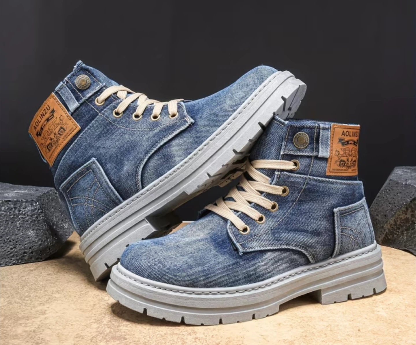 Aolinzu Denim Ankle Boots - photo 3