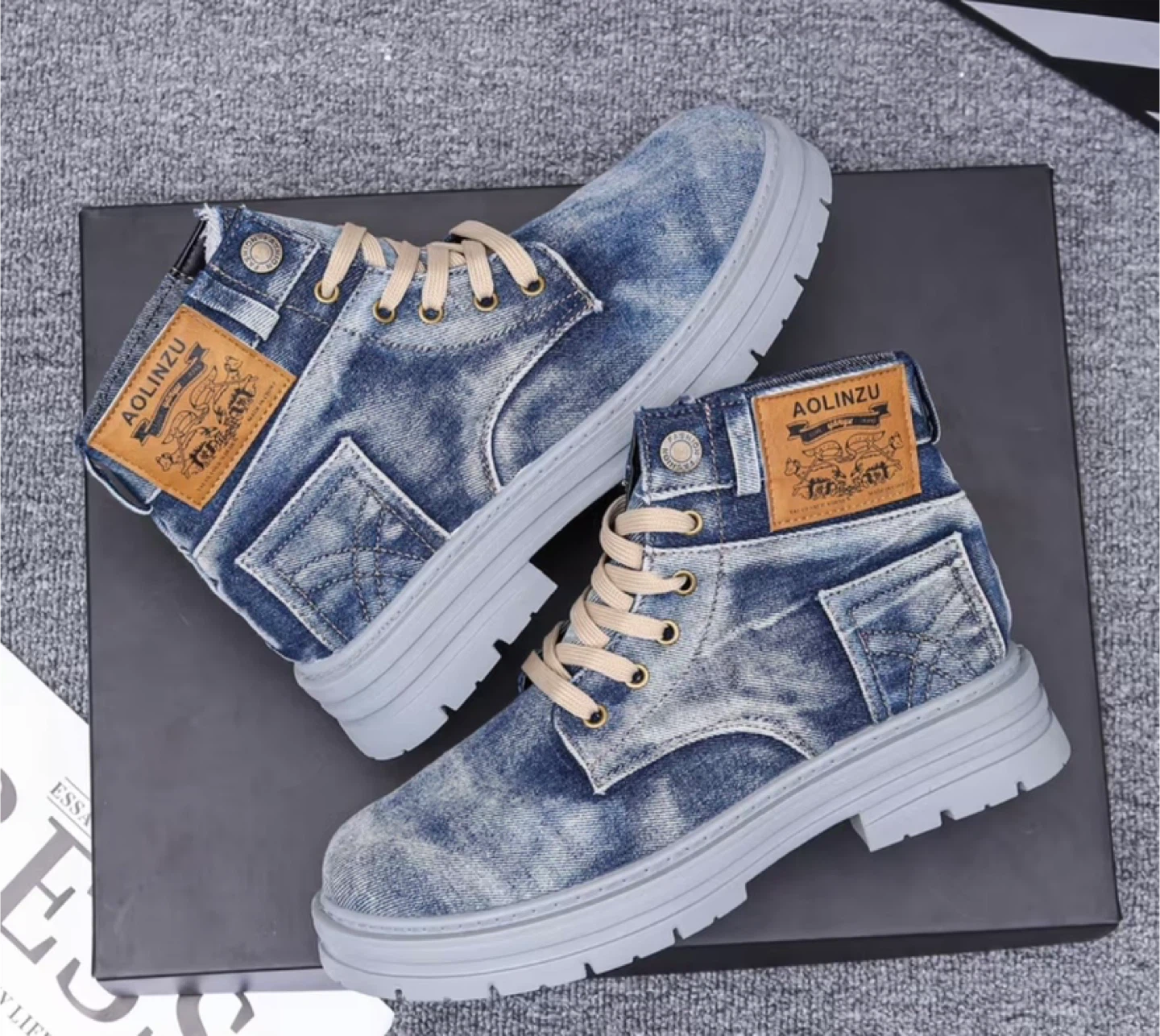Aolinzu Denim Ankle Boots - photo 2
