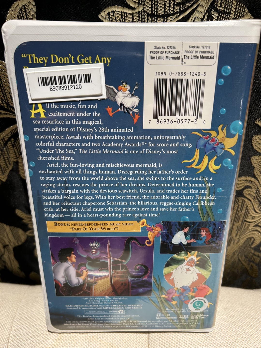 The Little Mermaid VHS Tape - photo 2