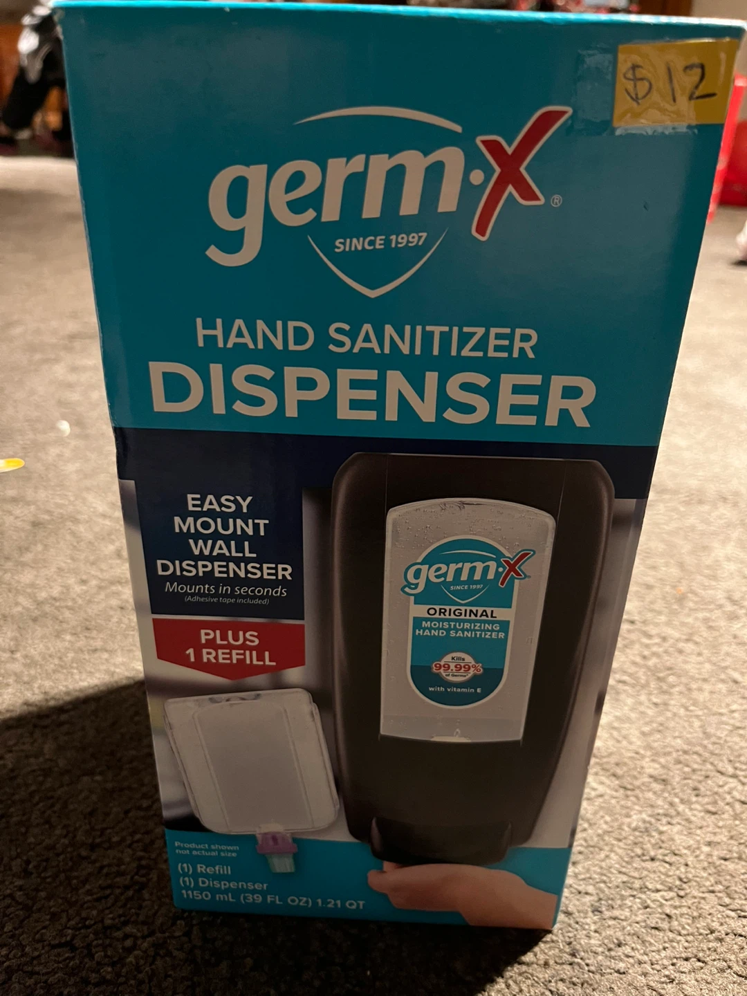 Germ-X Hand Sanitizer Dispenser + 1 Refill