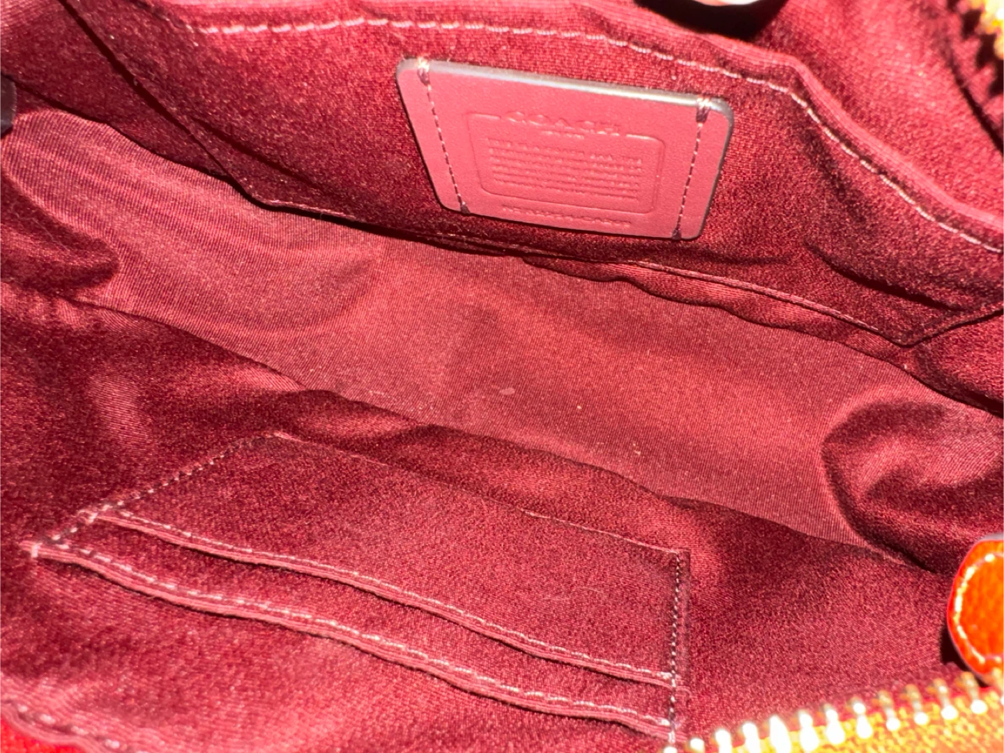 COACH - Teri Shoulder Bag in Red Pebble Leather - photo 5