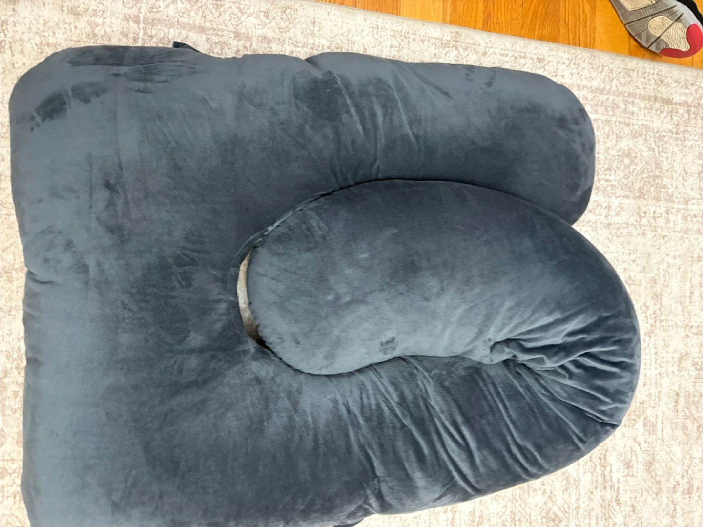 U-Shaped Full Body Pregnancy Pillow - Gray - photo 3