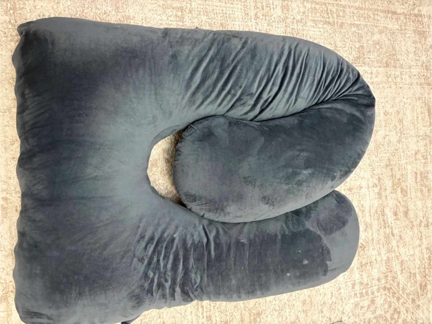 U-Shaped Full Body Pregnancy Pillow - Gray