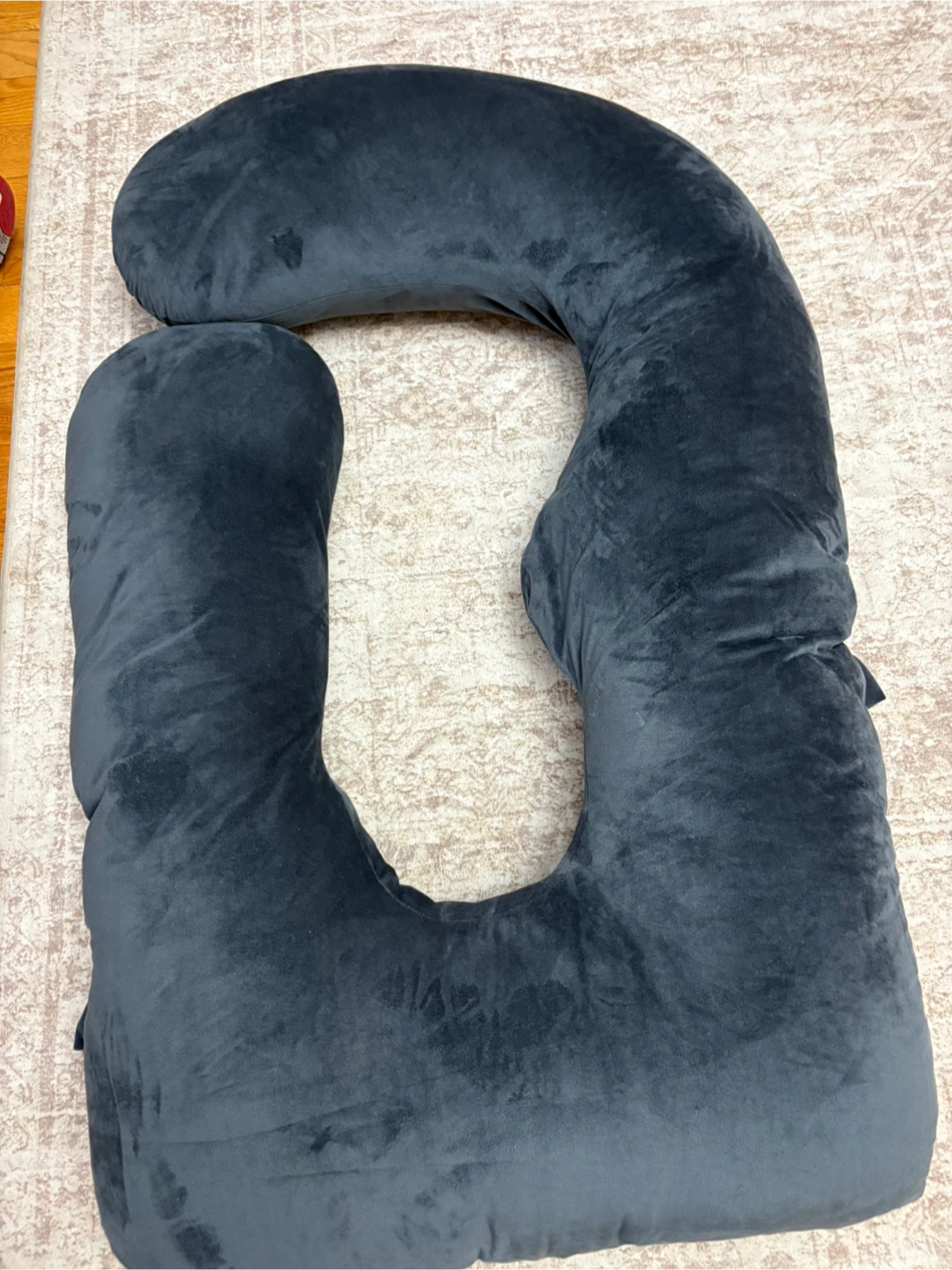 U-Shaped Full Body Pregnancy Pillow - Gray - photo 4