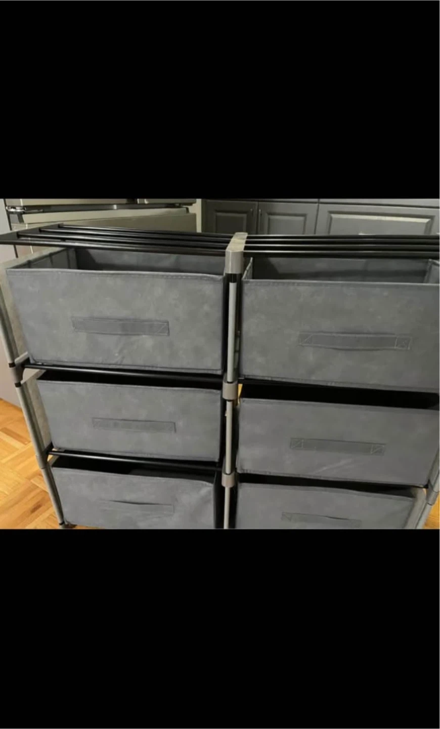 Grey Fabric Storage 6 Drawers