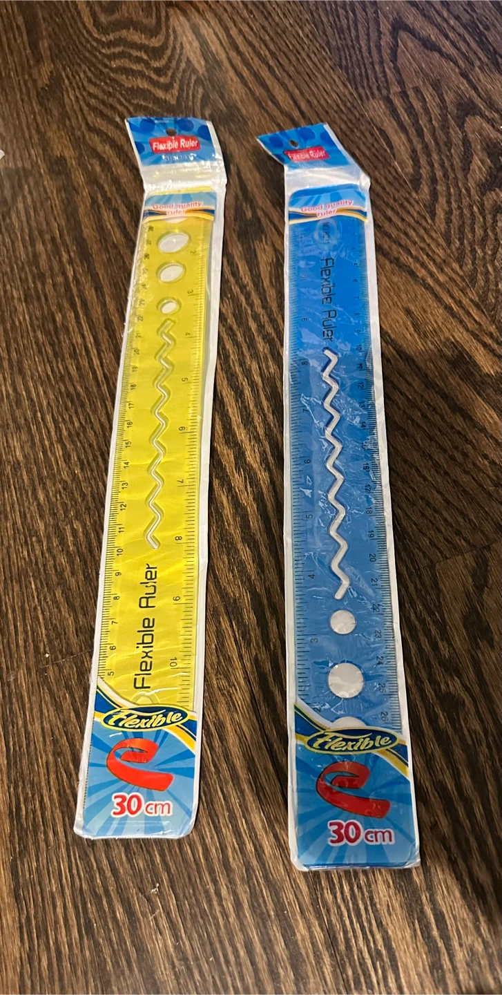 Flexible 30cm Ruler - Yellow & Blue