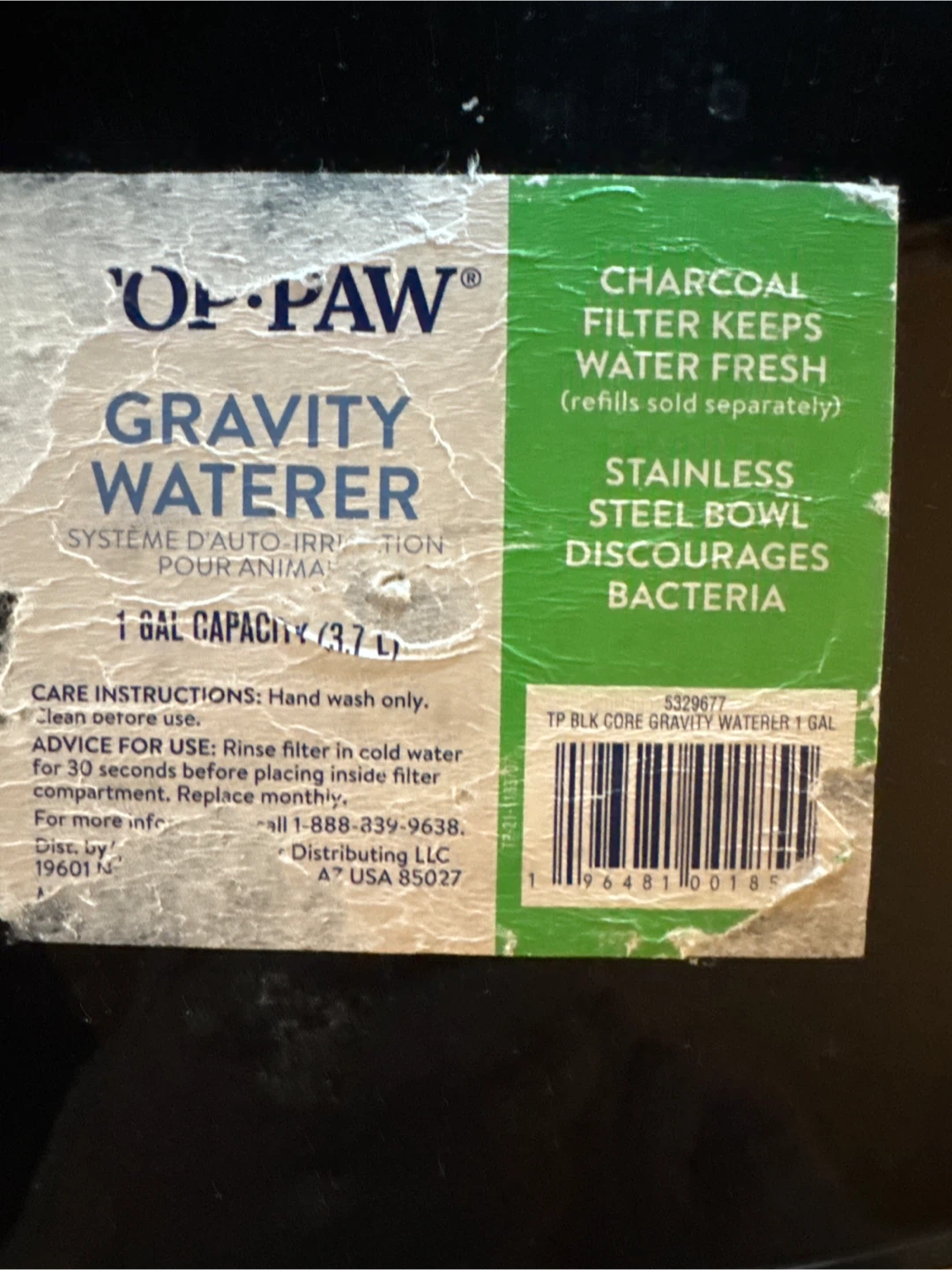 OP-Paw Gravity Waterer - 1 Gal Capacity - photo 2