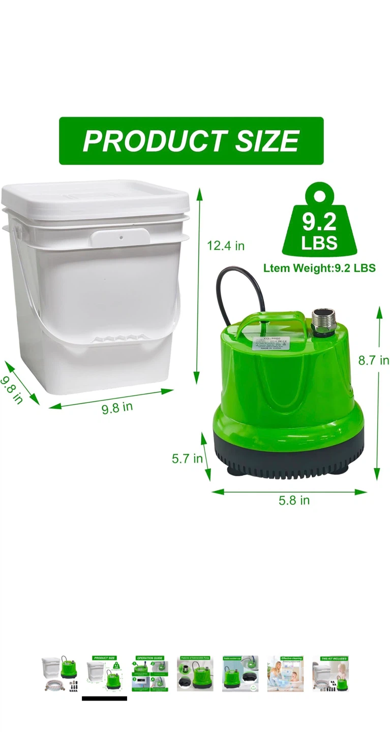 Green Submersible Utility Pump Kit - photo 3