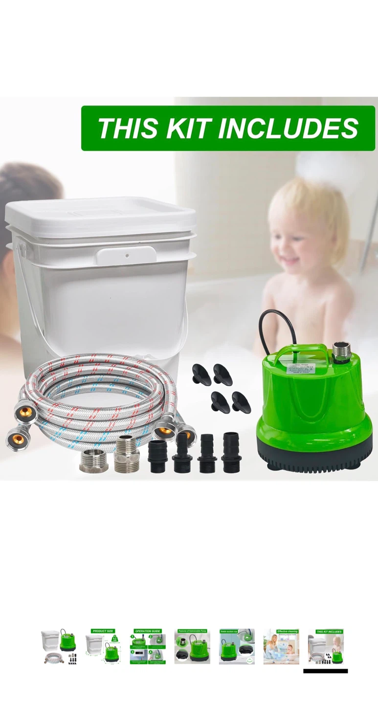 Green Submersible Utility Pump Kit