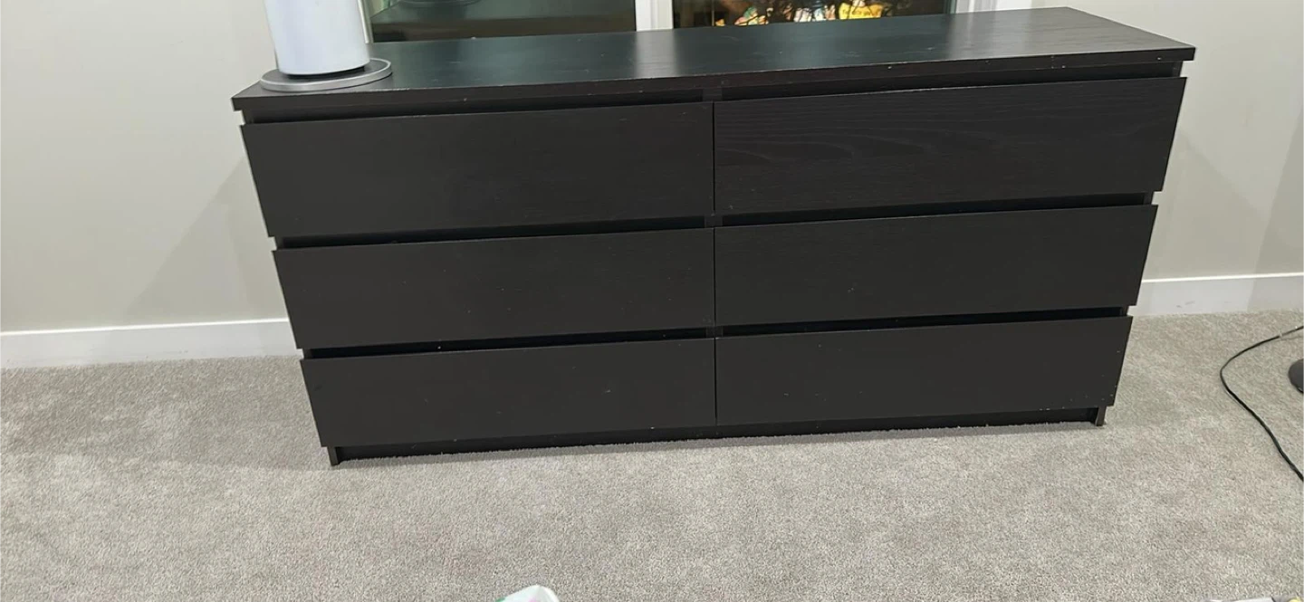 IKEA Hemnes 6-Drawer Dresser in Black-Brown - photo 3