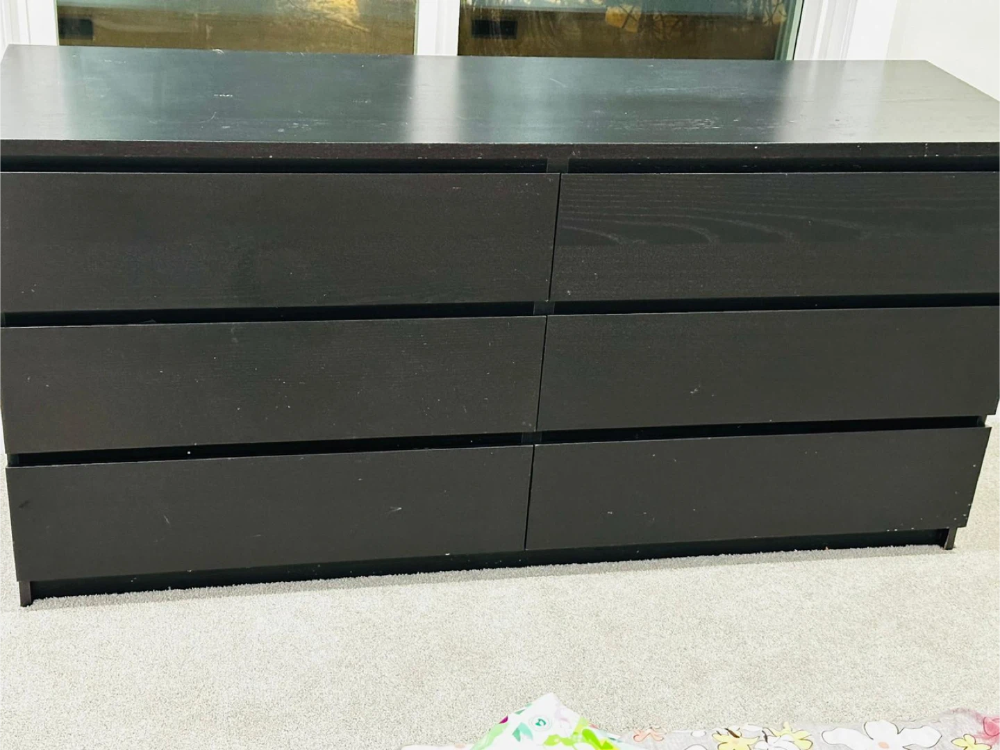 IKEA Hemnes 6-Drawer Dresser in Black-Brown