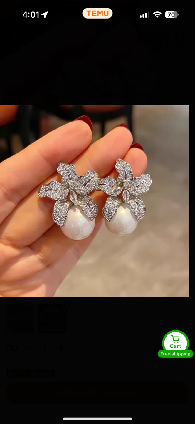 Flower Pearl Earrings
