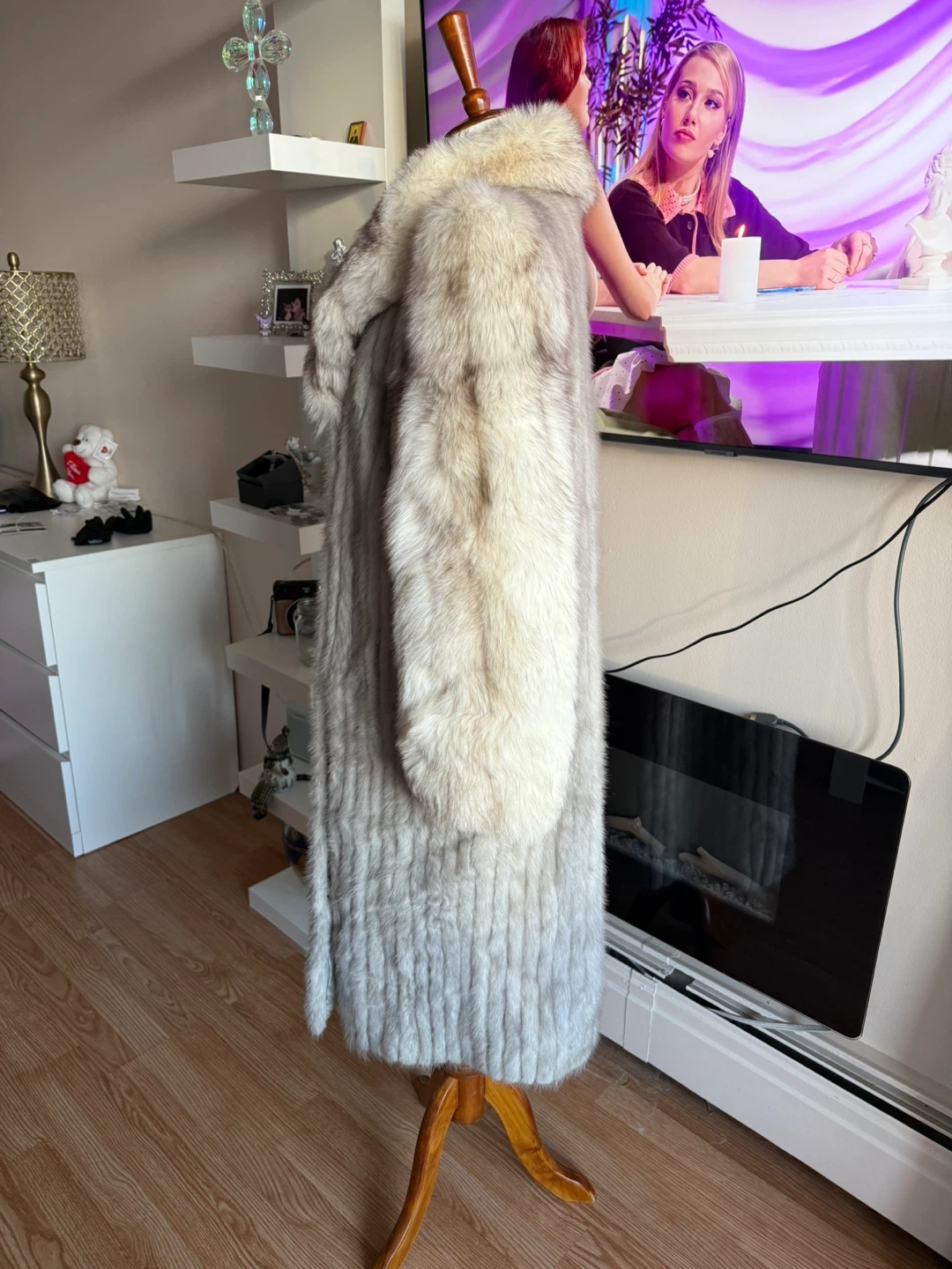 Real mink and fox fur coat jacket - photo 5