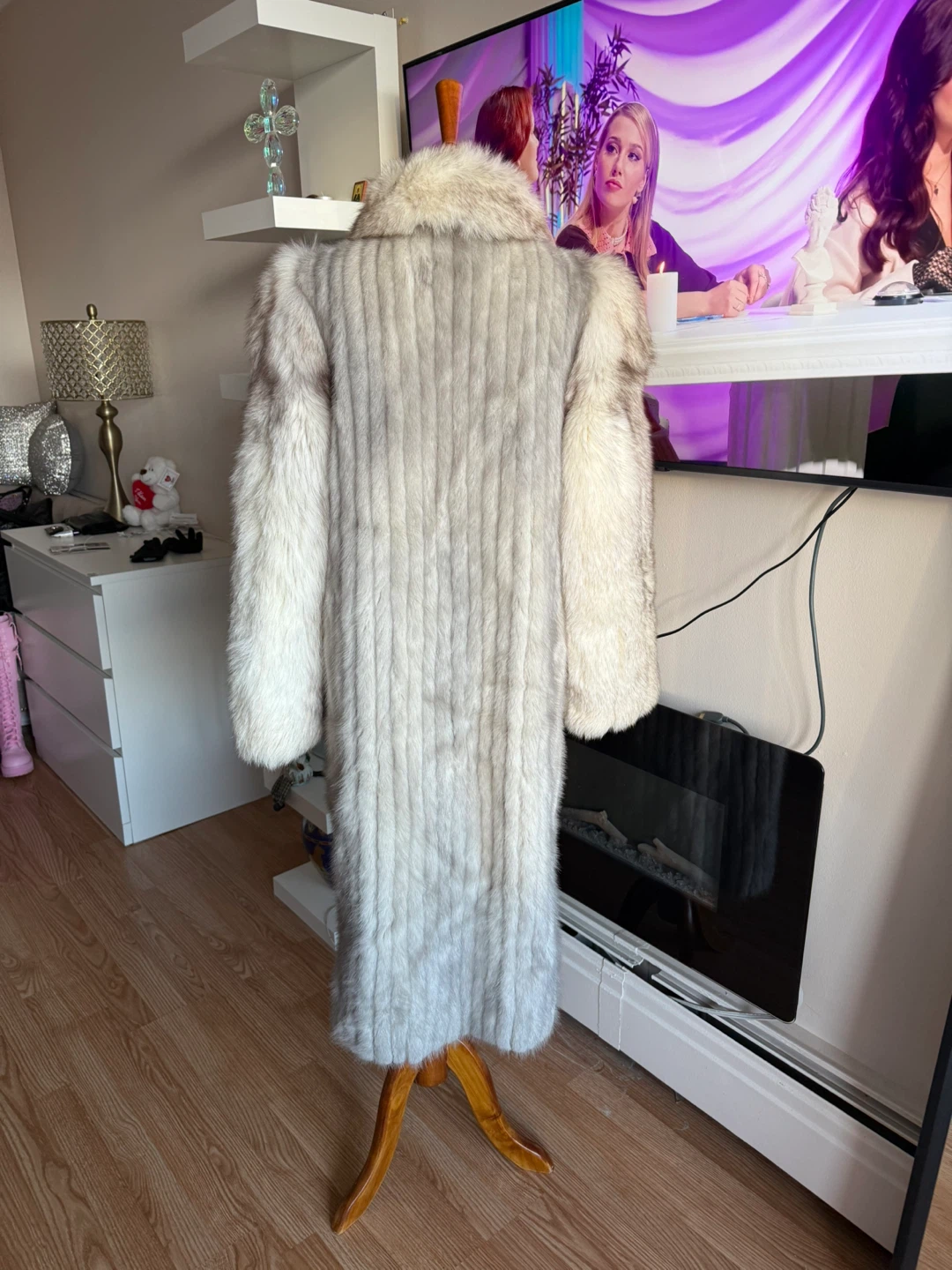 Real mink and fox fur coat jacket - photo 4