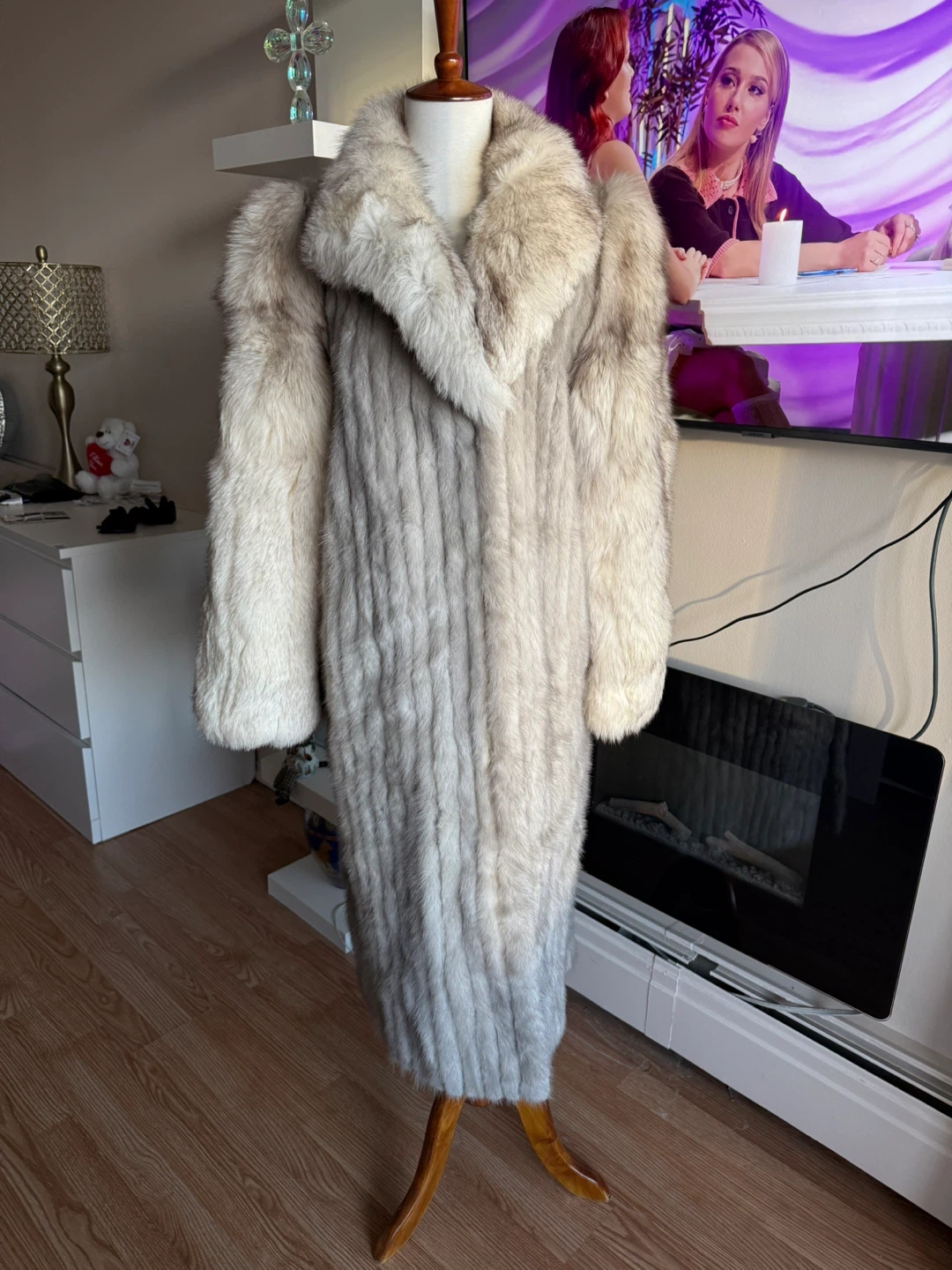 Real mink and fox fur coat jacket - photo 2