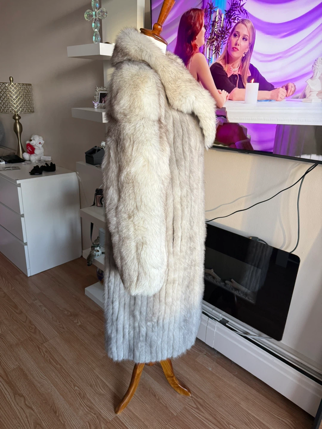 Real mink and fox fur coat jacket - photo 3