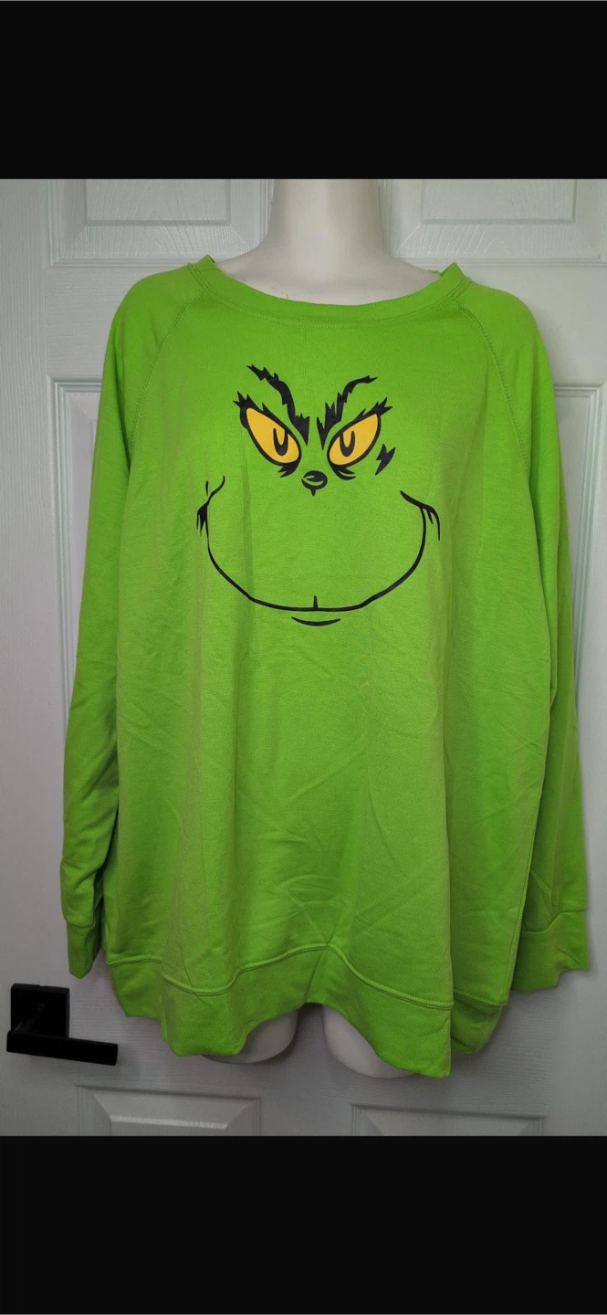NEW! Grinch Graphic Unisex Sweatshirt - Green - photo 4