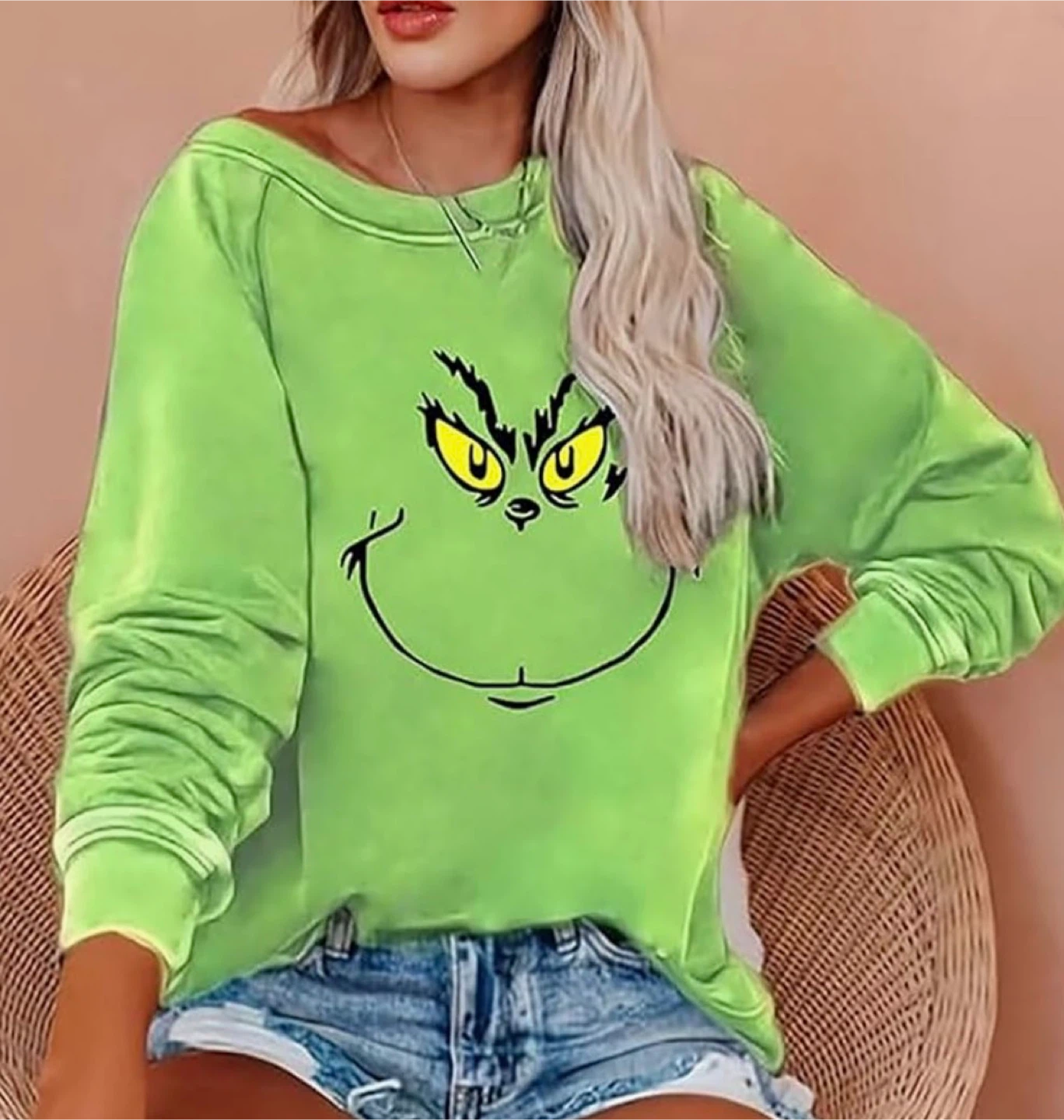 NEW! Grinch Graphic Unisex Sweatshirt - Green