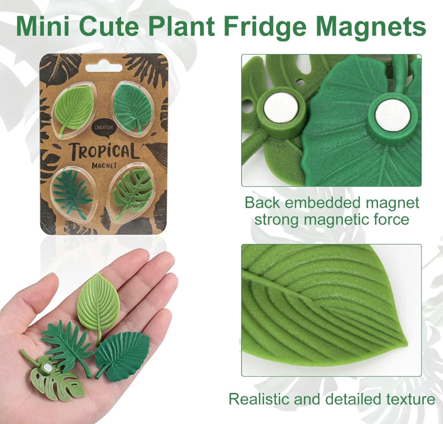 Mini Cute Plant Fridge Magnets - Tropical - photo 3