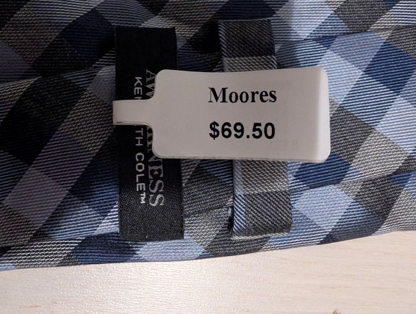 Kenneth Cole Reaction Tie - Blue Plaid - photo 3