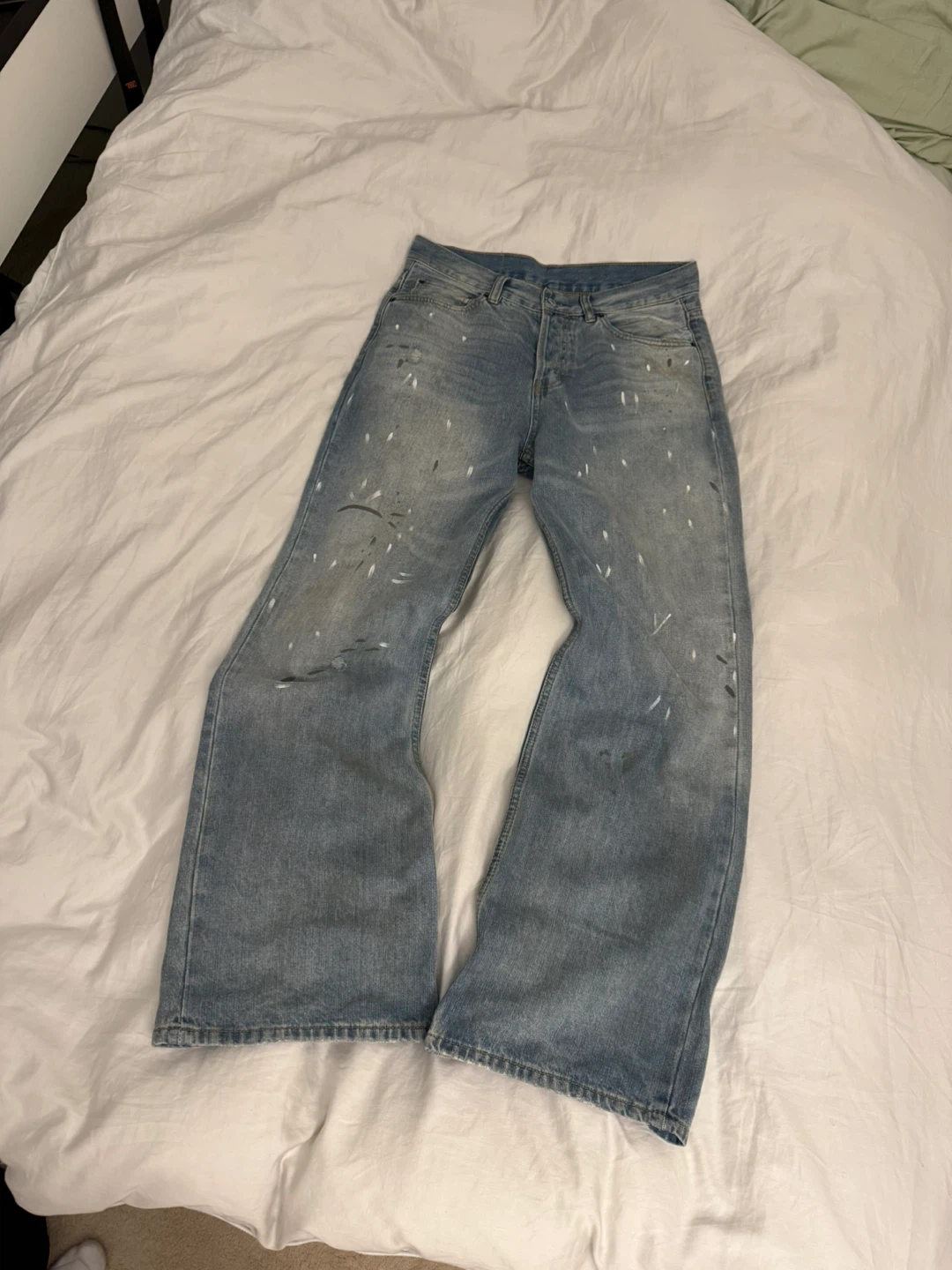 Acne Studios paint denim pants