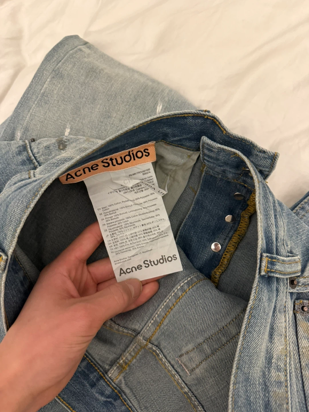 Acne Studios paint denim pants - photo 5