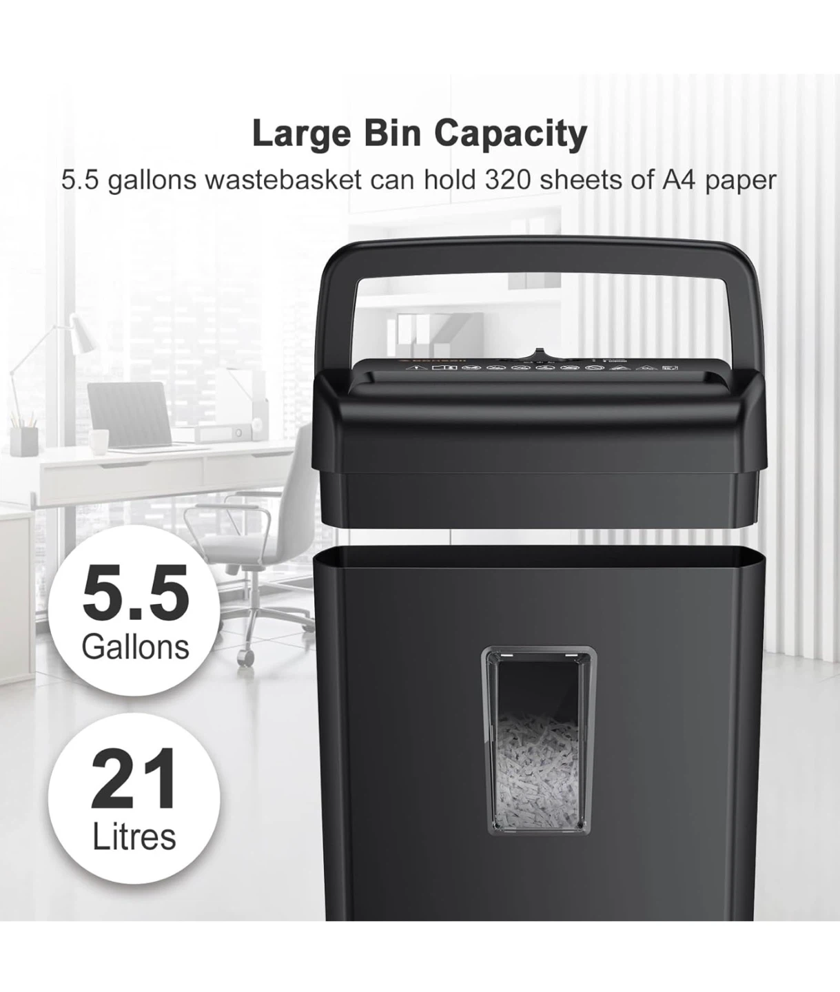 Bonsaii Paper Shredder - Black - photo 3