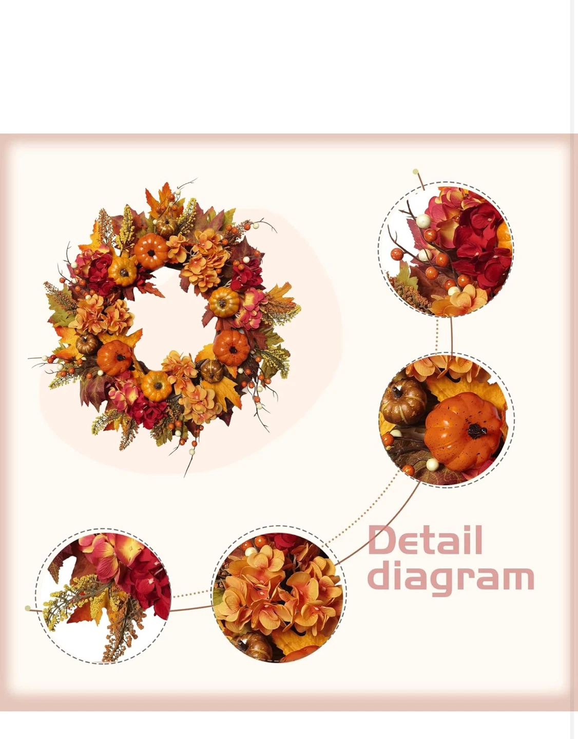 Fall Harvest Pumpkin Wreath - photo 3